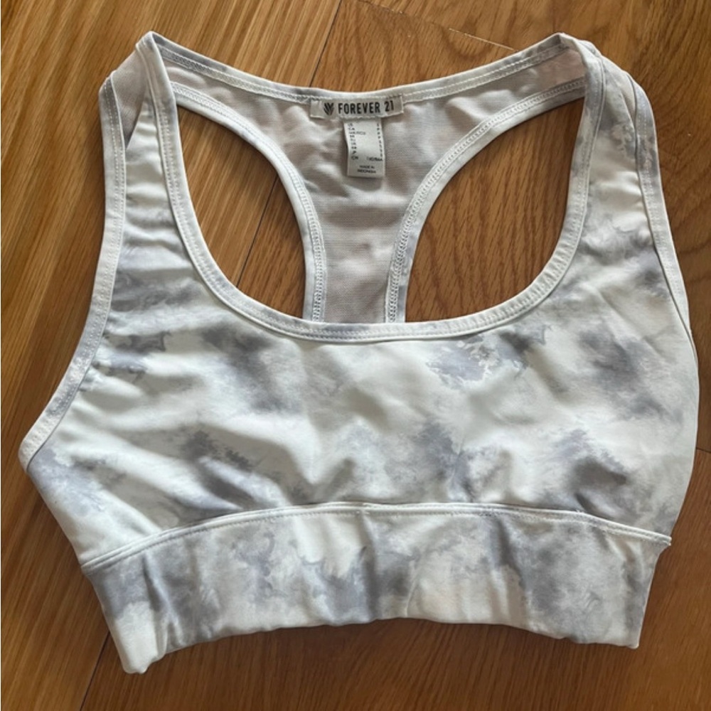 Forever 21 Gray Racerback Sports Bra
